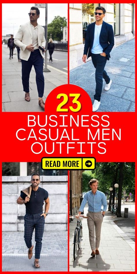 Men's Business Casual Attire - Blend Smart and Casual Seamlessly Formal With Jeans Men, Men Spring Outfits Classy, Men’s Work Outfits 2024, Summer Men’s Business Casual, Smart Casual Men Outfit Work Office, Smart Casual Men Outfit 2024, Modern Business Casual Men, Mens Smart Summer Outfits, Mens Summer Business Casual