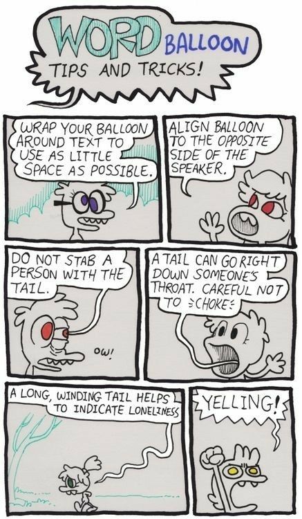 Web Comic Tips, Comic Tips And Tricks, Comic Help, Comic Writing, Word Balloons, Balloon Tips, Comic Making, Comic Tips, Balloon Words