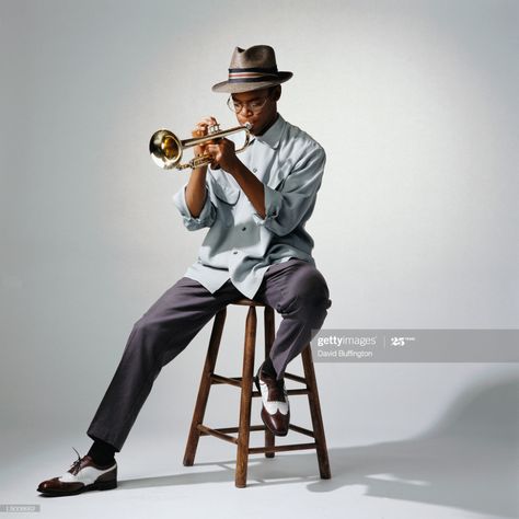 Stock Photo : Man Playing Trumpet Man Playing Trumpet, Birthday Photoshoot Ideas Boys, Playing Trumpet, Musician Portraits, Trumpet Player, Musician Photography, Photo Man, Trumpet Players, Jazz Musicians