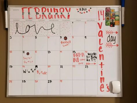 Cute Dry Erase Calendar Ideas, Dry Erase Calendar Ideas February, April Calendar Whiteboard, January White Board Calendar, February Calendar White Board, February Calendar 2024 Whiteboard, Whiteboard Calendar Aesthetic, White Bored Calender Ideas, Whiteboard Calender Design Ideas