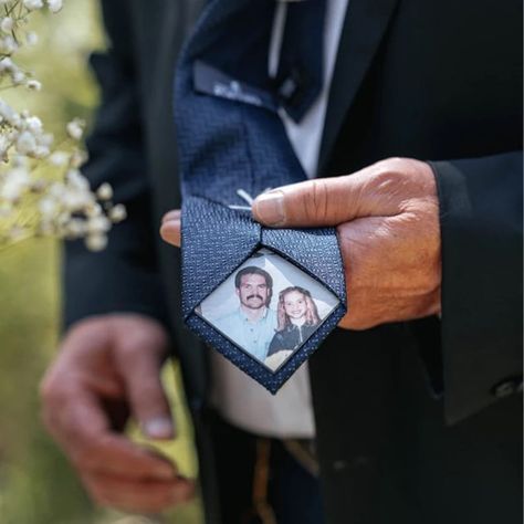 Wedding Father Gift, Grandma Of The Groom Gift, Wedding Gifts For Bride Parents, Tie With Photo Inside, Wedding Gifts Dad, Tie For Dad On Wedding Day, Husband To Be Gifts, Memorial Wedding Gift For Groom, Tie Patch For Father Of Bride