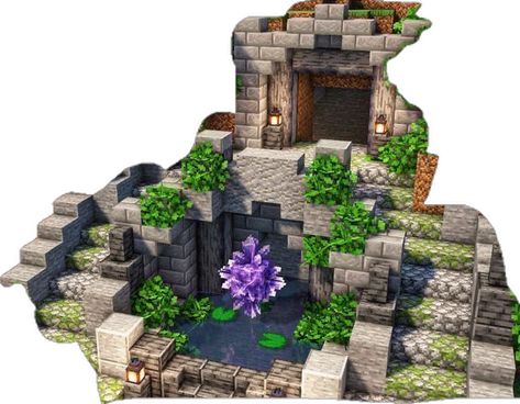 Staircase Up Mountain Minecraft, Mincraft Idea Houses Swamp, Fountains Minecraft Ideas, Small Tree Minecraft Ideas, Minecraft Bush Fence, Swamp Biome Minecraft, Island Village Minecraft, Minecraft Hanging Bench, Spruce Village Revamp Minecraft