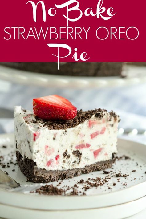 Picnic Dessert, Oreo Desserts, Oreo Pie, Homemade Snickers, Oreo Crust, Baked Strawberries, Easy No Bake Desserts, Cheesecake Desserts, Oreo Dessert