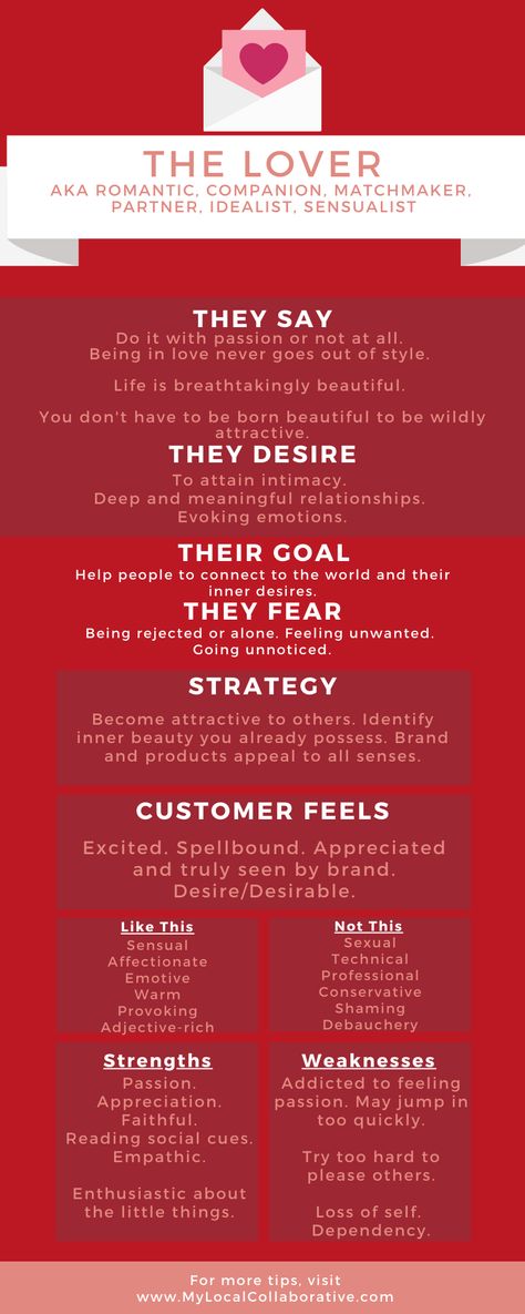 Brand Blog Series: You Might Be The Lover Archetype If… – Marketing + Branding for Small Businesses The Lover Archetype, Lover Archetype, Personality Archetypes, Jungian Archetypes, Feeling Unwanted, Brand Archetypes, Business Colors, Feeling Excited, The Lover