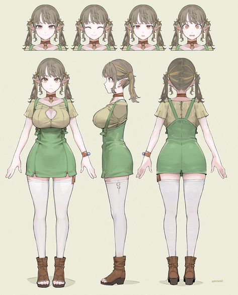 Character Reference Sheet, Character Turnaround, Character Model Sheet, Model Sheet, Character Poses, Game Character Design, Character Sheet, Character Modeling, Girls Characters