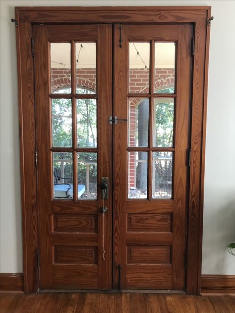 Antique Double Front Doors, Old Double Doors, Victorian Double Front Doors, Craftsman Style French Doors, Wooden French Doors Exterior, Exterior Double French Doors, Home Office French Doors, Wood French Doors Exterior, Antique Double Doors