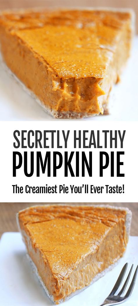 How to make a vegan and healthy pumpkin pie recipe that's perfect for Fall or Thanksgiving dessert #pumpkinpie #pumpkinrecipes #veganthanksgiving #healthy #pumpkin #veganpumpkinpie #thanksgiving #dessert Healthy Pumpkin Pie Recipe, Healthy Pumpkin Pie, Healthy Thanksgiving Desserts, Healthy Pies, Healthy Pumpkin Pies, Fitness Recipes, Pumpkin Pie Recipe, Homemade Pumpkin Pie, Food Cafe