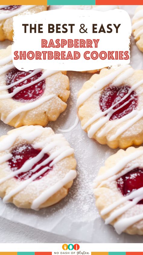 Savor the perfect blend of buttery shortbread and sweet raspberry jam with these Raspberry Shortbread Cookies! Easy to make and irresistibly delicious, they're ideal for gatherings or a sweet treat at home. Bake a batch today and watch them disappear in no time! Don’t forget to save this recipe and share it with your friends - they’re too good to keep to yourself! Recipes That Use Raspberry Jam, Berry Shortbread Dreams, Brown Butter Raspberry Shortbread, Shortbread Cookies With Raspberry Jam, Shortbread Raspberry Thumbprint Cookies, Raspberry Jam Tarts, Raspberry Linzer Bars, Raspery Cookie, Shortbread Press Cookies