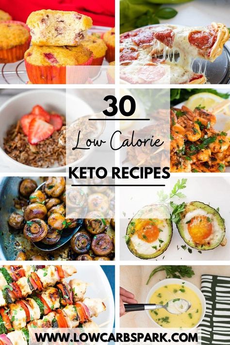 30 Low Calorie Keto Recipes - Under 400 Calories Low Carb Recipes Low Carb Low Calorie Recipes, Low Calorie Keto, Dinners Under 500 Calories, Best Low Carb Bread, Meals Under 500 Calories, Low Carb Low Calorie, Low Calorie Breakfast, High Protein Low Carb Recipes, High Protein Meals