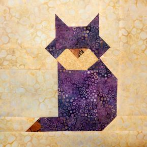 Cat Quilt Block, Cats Happy, Cat Quilt Patterns, Charity Quilts, Big Block Quilts, Dog Quilts, Quilt Square Patterns, Animal Quilts, Cat Quilt