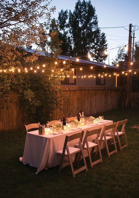 Wedding Patio Ideas, Gazebo Dinner Party, Small Anniversary Dinner Party Ideas, Intimate Backyard Wedding Night Lights, Intimate Bday Party Ideas, Backyard Tent Dinner Party, Nighttime Backyard Party, Intimate Backyard Dinner Party, Intimate Party Decor