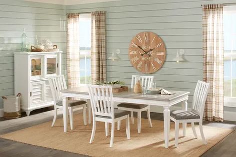 Hilton Head White Dining Chair Coastal Dining Room Table, White Dinning Room, Beach House Dining Room, White Dining Room Sets, Red Dining Chairs, Dinning Room Sets, Coastal Dining Room, Green Dining Room, Chic Dining Room