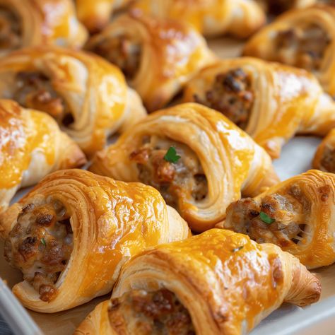 My Italain friend made this for a dinner party and I was NOT leaving her house without the recipe! I've made it twice since then and I swear I could eat it every single day. So good with hot sauce Sausage And Cream Cheese Crescent Rolls, Sausage Cream Cheese Crescent Rolls, Sausage Cream Cheese Crescents, Sausage Cream Cheese, Saturday Ideas, Food Suggestions, Cream Cheese Crescent Rolls, Crescent Recipes, Sausage Bake