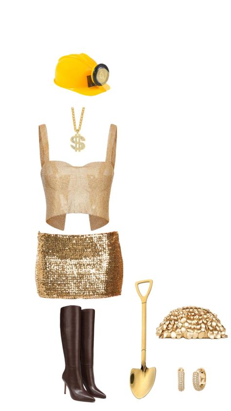 Digger Costume, Halloween Party Outfits, Gold Digger, Halloween Inspo, Cute Costumes, Party Outfit, Halloween Costume, Halloween Party, Create Yourself