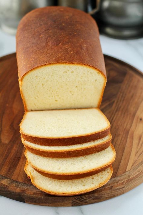 Homemade Wonder Bread (Copycat) sliced Wonder Bread Recipe, Bread Brands, Bread Machines, Wonder Bread, Sandwich Bread Recipes, Peanut Butter Sandwich, Malted Milk, Loaf Of Bread, Bread Machine Recipes