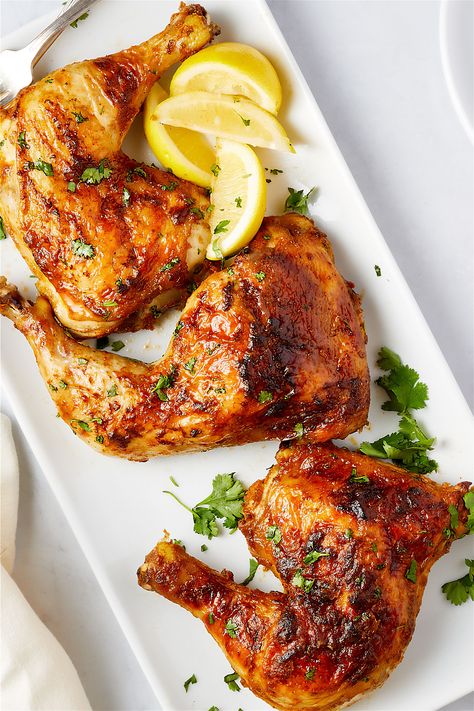 This is an easy weeknight version of a classic fire roasted piri piri chicken (ours is made right in the oven)! Piri Piri Chicken Recipe, Piri Piri Chicken, South African Dishes, Peri Chicken, Piri Piri, Peri Peri, Oven Roasted Chicken, Simply Recipes, Fire Roasted