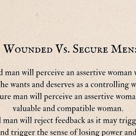 Mercedes Coffman on Instagram: "Cheers to the secure men of the world; the men who value and appreciate feedback from others and who recognize that being open-minded is not about giving up control but about improving and perfecting their greatness.  To the wounded men who feel triggered by feedback, gift yourself the journey of healing, so that you can liberate yourself from the wounds of your past and live a more fulfilling and authentic life. 🌱" Authentic Life, Real Relationships, Open Minded, Healing Quotes, The Men, Giving Up, The Journey, Me Quotes, Wicked