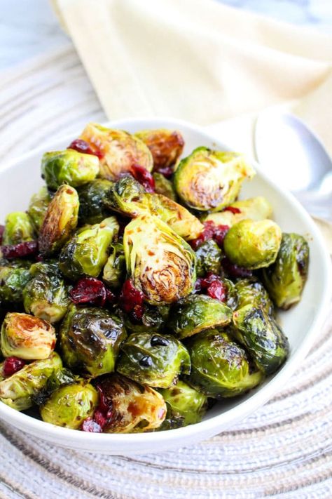 Oven roasted brussel sprouts with balsamic glaze are the best healthy side dish for the holidays or year round. Bold flavors and tender. #brusselsprouts #brusselssprouts Brussel Sprouts With Balsamic Glaze, Roasted Brussel Sprouts With Balsamic, Frozen Brussel Sprouts, Balsamic Glaze Brussel Sprouts, Oven Roasted Brussel Sprouts, Steamed Brussel Sprouts, Freezing Brussel Sprouts, Roasted Brussel Sprouts Oven, Balsamic Brussel Sprouts