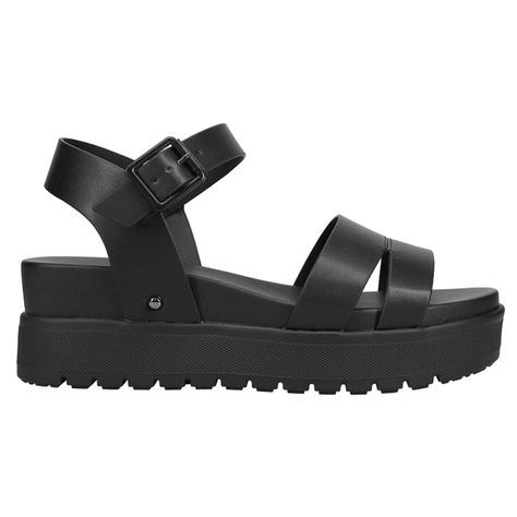 PRICES MAY VARY. Vegan leather upper Adjustable ankle strap with buckle closure Cushioned footbed Rubber outsole The Maya Platform Sandals Are Your Go-To For Your Spring And Summer Outfits Featuring A Lug Sole, Adjustable Ankle Strap And A Lightly Padded Footbed. All Black Sandals, Cute Walking Sandals, Black Platform Sandals Outfit, Cute Black Shoes, Black Sandals Outfit, Black Chunky Sandals, Doc Martens Sandals, Womens Platform Sandals, Popular Sandals