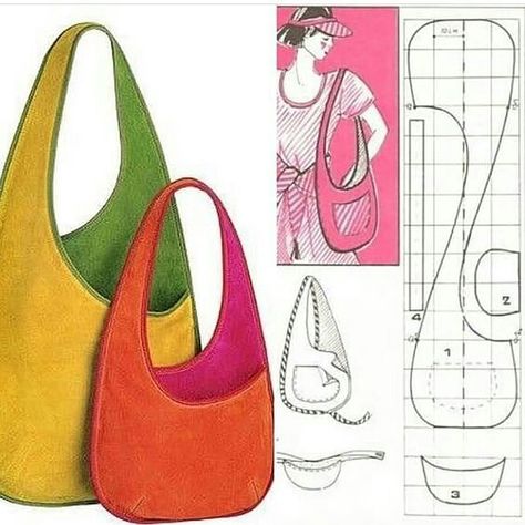 Sling Bag Patterns, Tas Denim, Handbag Tutorial, Projek Menjahit, Diy Hair Color, Sac Diy, Leather Bag Pattern, Diy Bag Designs, Market Tote Bag