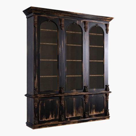 Ralph Lauren Victorian Bookcase 3D Model $24 - .fbx .obj .max - Free3D Ornate Bookshelf, Victorian Storage, Black Bookshelves, Victorian Bookcases, Classic Bookshelves, Cabinet Classic, Bookcase Plans, Bookshelf Ideas, Floating Bookshelf