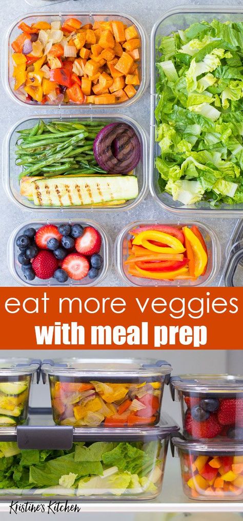 Meal prep your fruits and vegetables for the week and you will eat so much more healthy produce! Use your meal prep veggies and fruits to make easy meals for breakfast, lunch, dinner and snacks. Plus how to cook and store different fruits and vegetables. A great clean eating strategy for beginners to meal prep! #mealprep #healthyeating #cleaneating #mealprepideas Veggie Side Meal Prep, Meal Prep Raw Veggies, Easy Vegetable Meal Prep, Weekly Vegetable Prep, Prepping Veggies For The Week, Healthy Fruit Snacks Clean Eating, Fruit And Veggie Snack Prep, Fruit And Vegetable Lunch Ideas, Vegetables For Meal Prep