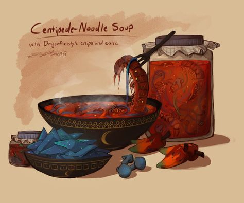 Fantasy Food, Dnd Dragons, Props Art, Food Illustration Art, Food Fantasy, Ark Survival Evolved, My Fantasy World, Fantasy Props, Chips And Salsa