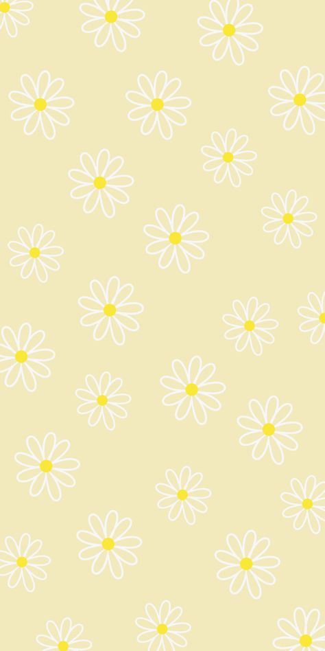 Spring Iphone Wallpaper Aesthetic, Spring Iphone Wallpaper, Yellow Flower Wallpaper, Cute Home Screen Wallpaper, Yellow Aesthetic Pastel, Pastel Cute, Flowers Pastel, Cute Summer Wallpapers, Daisy Wallpaper