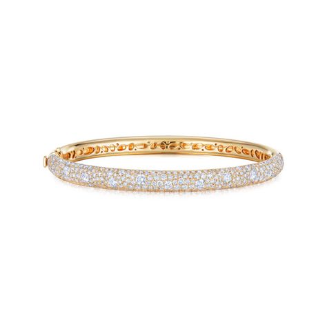 Single Diamond Bracelet, Pave Bracelet, Rose Gold Bangle, Yellow Gold Bangle, Gold Bangle, Diamond Bangle, Bracelet Collection, Diamond Design, Diamond Bracelets