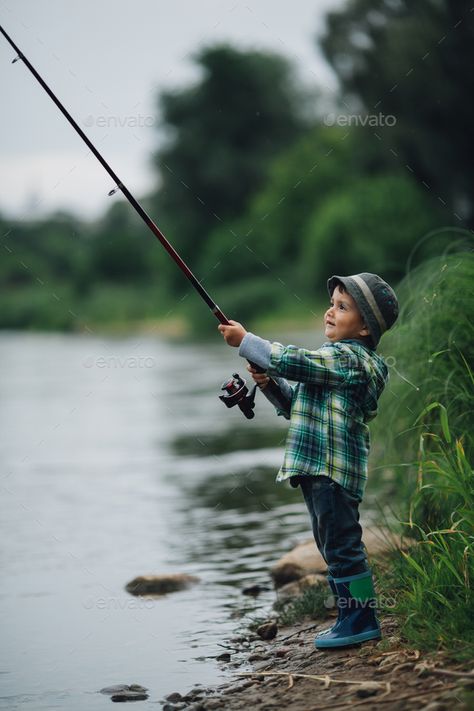 boy fishing on the coast of river by ababaka. little happy boy fishing on the coast of river#coast, #fishing, #boy, #happy Boys Fishing Photo Shoot, Fishing Photo Shoot, Fishing With Kids, Fishing Tattoo, Fishing Photos, Fishing Photography, Fishing Pictures, Kids Fishing, Boy Fishing