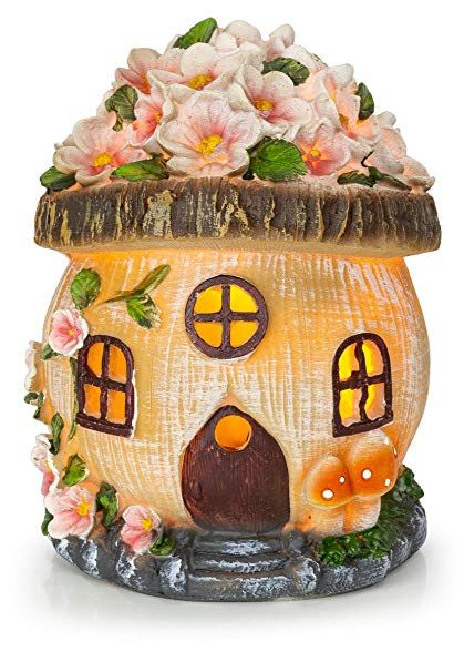 VP Home Gnome Fairy House Solar Garden Light Solar Fairy House, Solar House Lights, Gnome Home, Solar Power House, Fairy Home, Led Garden Lights, House Backyard, Garden Gnomes, Gnome House