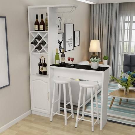 Small Bar Table, Home Bar Counter, Model Dapur, Modern Home Bar, Modern Kitchen Design Ideas, Seating Ideas, Simple Meals, Small Bar, Home Bar Designs