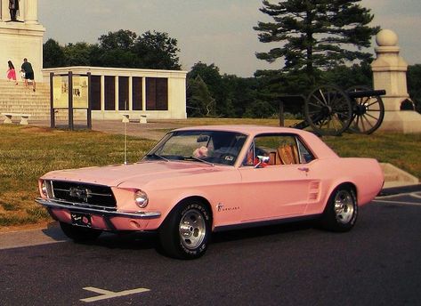 Pink Mustang, Hood Vents, Mustang 1967, 67 Mustang, Pink Cars, 1967 Ford Mustang, 1967 Mustang, Old Vintage Cars, Last Ride