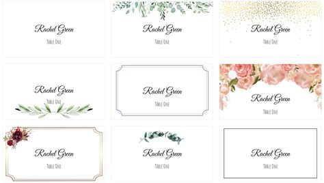 Place Card Me - A Free and Easy Printable Place Card Maker for Weddings, Holidays, or Anything Else Wedding Place Card Template, Table Name Cards Printable Free, Place Cards Template, Cheap Name Place Cards, Free Printable Table Seating Cards, Free Printable Place Cards, Place Card Template Free Printable, Table Name Cards Template Free Printable, Table Name Cards Blank