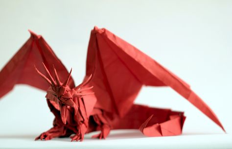 Ancient Dragon Satoshi Kamiya | by ivo.zanon Origami Animals Step By Step, Easy Origami Dragon, Dragon Origami, Animals Step By Step, Easy Origami Flower, Make A Dragon, Origami Step By Step, Tutorial Origami, Origami Wedding