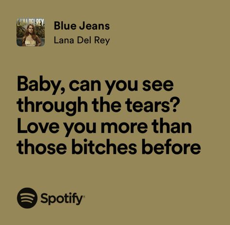 Blue Jeans Lyrics, Lana Lyrics, Therapy Music, Pink Lyrics, Songs Aesthetic, Aesthetic Case, Lana Del Rey Love, Lizzy Grant, Notes Ideas