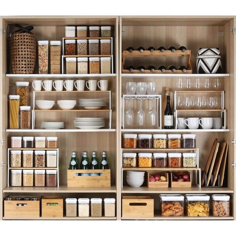 [PaidLink] 77 Kitchen Pantry Shelving Ideas Insights To Find Out This Season #kitchenpantryshelvingideas Pantry Organisation, House Organisation, Kitchen Bench, Pantry Shelving, Kitchen Organisation, Kitchen Pantry Design, Pantry Shelf, Kitchen Benches, Kitchen Shelf