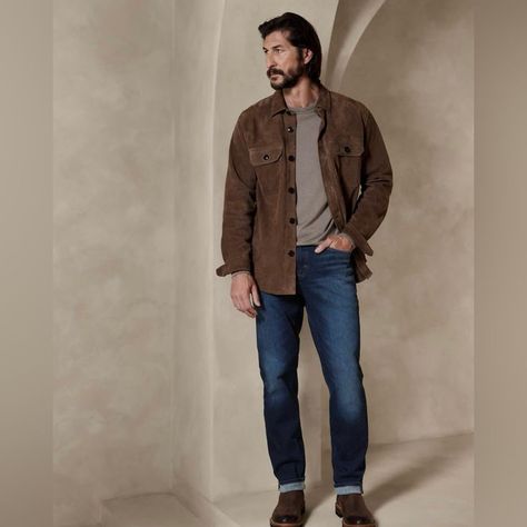 Lumberjack Style, Travel Jeans, Big Men Fashion, Stylish Men Casual, Banana Republic Men, Mens Fashion Rugged, Rugged Style, Mens Jeans Slim, Mens Fashion Fall#MensOutfitAesthetic #AestheticOutfitsMen #FashionAestheticMen #MensStyleInspo #OutfitInspo #AestheticMenswear Styles For Living Room, Travel Jeans, Lumberjack Style, Big And Tall Style, Big Men Fashion, Rugged Men, Stylish Men Casual, Jean Color, Banana Republic Men