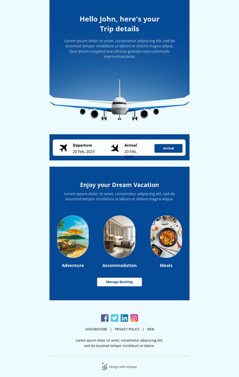 Trip Details email template Creative Emailer Design Ideas, Email Template Design Creative, Emailer Design Ideas, Mail Newsletter Design, Creative Mailer Design, Car Email Design, Travel Email Design, Creative Email Design, Creative Emailer