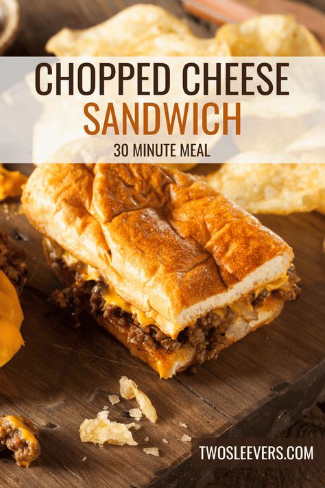 Beef Cheese Steak Sandwich, Chopped Hamburger Sandwich, Chopped Cheese Burger Sliders, Hoagie Recipe Sandwiches, Chopped Beef Sliders, Easy Hoagie Sandwiches, Cheesy Burger Recipes, Beef Cheese Sandwich, Ground Beef Recipes Sandwich