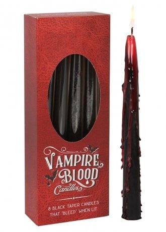 Blood Candles, Gothic Homeware, Vampire Wedding, Zombie Gifts, Black Taper Candles, Gothic Candles, Vampire Blood, Victorian Vampire, Ivory Candles