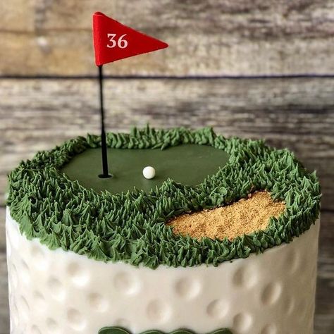 Simple Golf Cake Ideas, Golf Cake Balls, Golf Cakes For Men Birthdays Easy, 40th Birthday Cakes For Men Golf, Diy Golf Cake, Golf Inspired Cakes, Golf Grooms Cake Wedding, Golf Birthday Cupcakes, Golf Baby Shower Cake