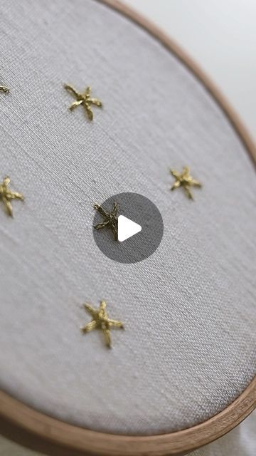 Anastasia | Hand embroidery on Instagram: "My lovely member, Christina, recently asked me how to embroider a little star to decorate the top of the Christmas tree. 🎄✨ I couldn’t resist and filmed a quick video tutorial on beautiful star stitch. I even took a risk and used Diamant thread for it – and wow, it was such a joy to embroider with!☺️ I’m uploading the full and detailed video tutorial to the Academy tonight, and I’ll be sharing it in our Secret Crafter’s Club newsletter on Thursday. 💌 If you’re not yet a part of our amazing club, you can join via the link in the bio or simply comment “club” below, and I’ll send you the link! 👌🏻" Christmas Hand Embroidery, Christmas Decorations Sewing, Christmas Tree Embroidery, Simple Hand Embroidery Patterns, Winter Frost, Basic Embroidery Stitches, Hand Embroidery Tutorial, Embroidery Videos, Fabric Stars