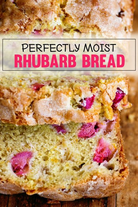 Rhubarb Quick Bread, Rhubarb Bread Recipe, Rhubarb Bread, Quick Bread Recipe, Rhubarb Desserts, Strawberry Bread, Lemon Blueberry Bread, Summer Baking, Rhubarb Recipes