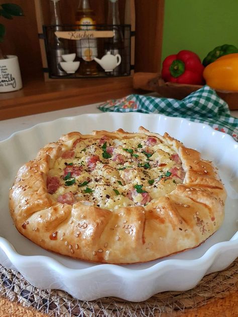 MALTESE RECIPES | POTATO RICOTTA AND HAM GALETTE - FTIRA TAL PATATA IRKOTTA U PERZUT 🥧🥔🧀🥓