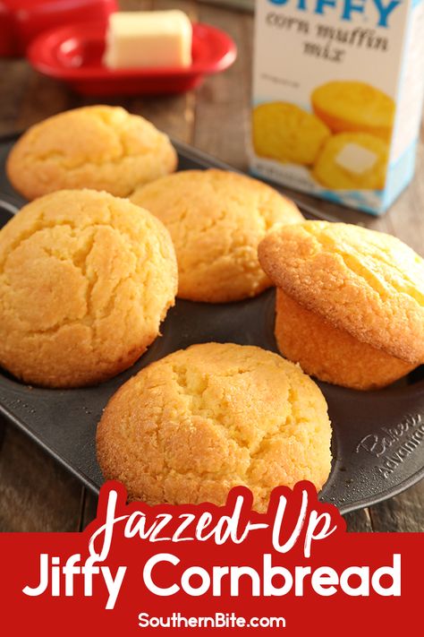 Jiffy Cornbread Muffins, Moist Cornbread Muffins, Sweet Moist Cornbread, Cornbread Muffins Jiffy, Jiffy Recipes, Jiffy Cornbread Recipes, Cornbread Muffins Recipe, Cornmeal Muffins, Cornbread Recipe Sweet