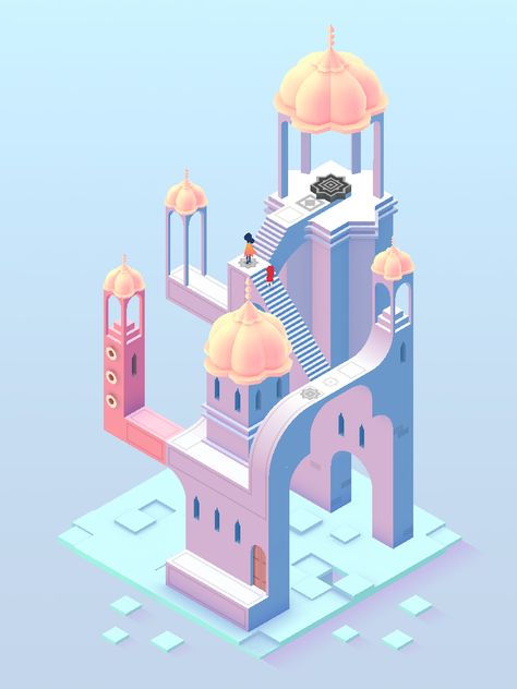 Monument Valley 2 Monument Valley Game, Monument Valley 2, Valley Game, Isometric Drawing, Isometric Art, Isometric Illustration, Isometric Design, Game Concept Art, Game Concept