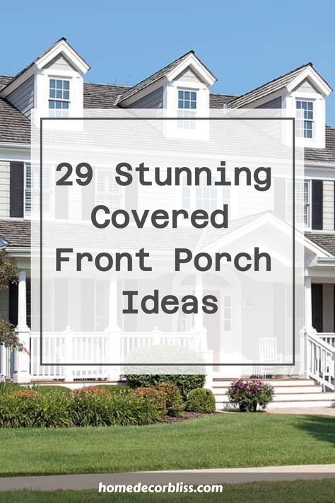 Discover 29 picturesque covered front porch ideas to elevate your home's curb appeal and create a welcoming entrance. From charming swing chairs to cozy outdoor rugs, find inspiration for transforming your outdoor space into a relaxing oasis. Whether you prefer a rustic farmhouse look or a modern aesthetic, these stunning porch designs will inspire you to upgrade your own entryway. Explore various styles, color schemes, and decor elements that will make your front porch the envy of the neighborhood. Cozy Backyard Patio, Covered Front Porch Ideas, Modern Front Porch Decor, Farmhouse Porch Swings, Enclosed Front Porches, Country Front Porches, Concrete Front Porch, Modern Farmhouse Porch, Modern Front Porches