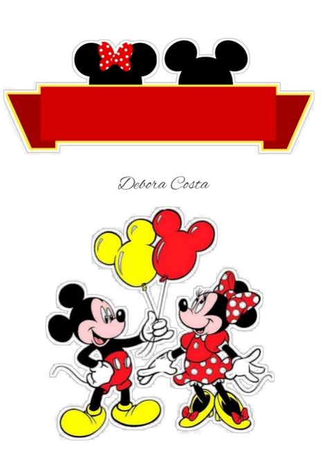 Bolo Do Mickey Mouse, Mickey Birthday Cakes, Mickey Mouse Cake Topper, Mickey Cakes, Bolo Minnie, Colorful Borders Design, Mickey Mouse Cake, Colorful Borders, Mickey Birthday