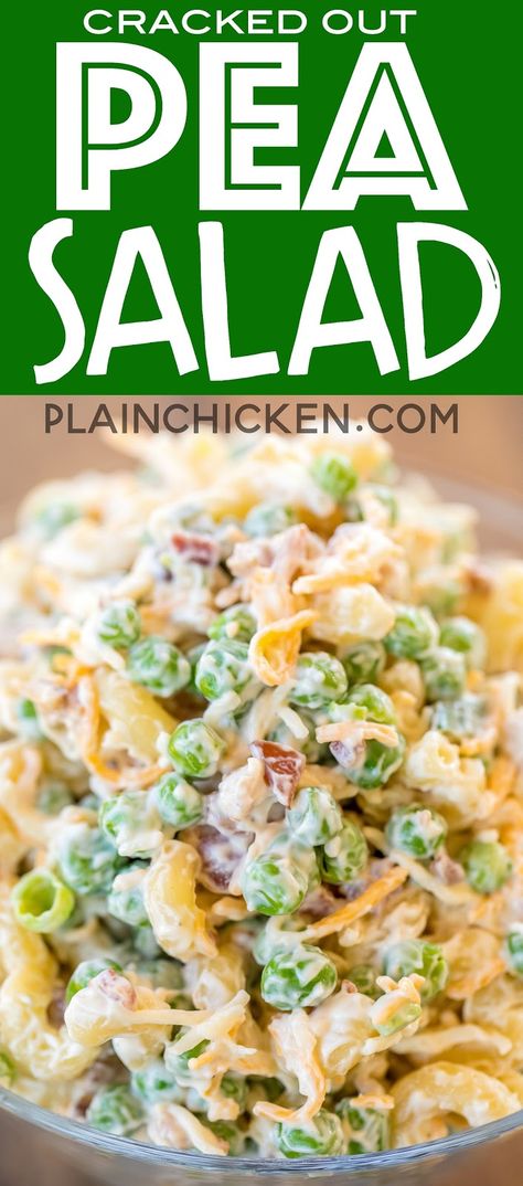 Cracked Out Pea Salad, Cookbook Library, Tuna Salads, Groceries Budget, Salad Macaroni, Refreshing Salads, Cracked Out, Pea Salad Recipes, Resep Pasta